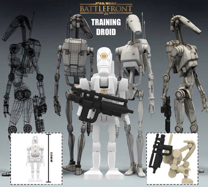 PREVENTE⭐️ TOP ZEDBRICK 2026 ⭐️MINIFIGURE STAR WARS UNIVERS: TRAINING BATTLE DROID (new model) ⭐️Custom Disponibilité mi-septembre 2026