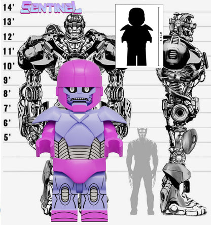 MINIFIGURE MARVEL UNIVERS: SENTINELLE (6cm de haut, version B)custom