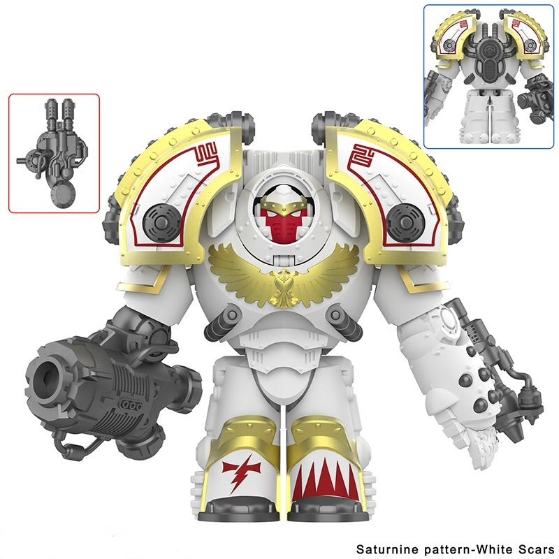 ⭐️⭐️⭐️BIG MINIFIGURE WARHAMMER 40K UNIVERS: SATURNINE PATTERN-WHITE SCARS ⭐️⭐️⭐️custom