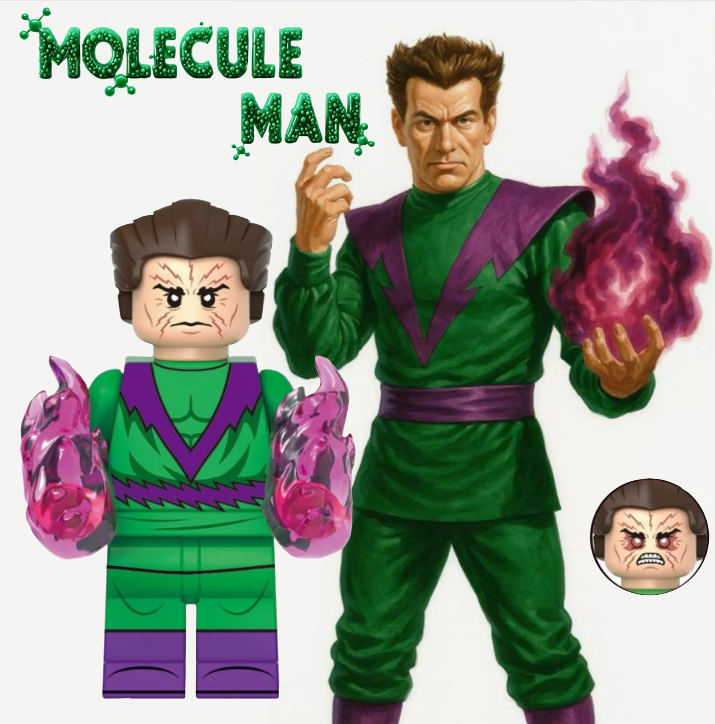 PREVENTE MINIFIGURE MARVEL UNIVERS: MOLECULE MAN custom Disponibilité fin octobre 2025