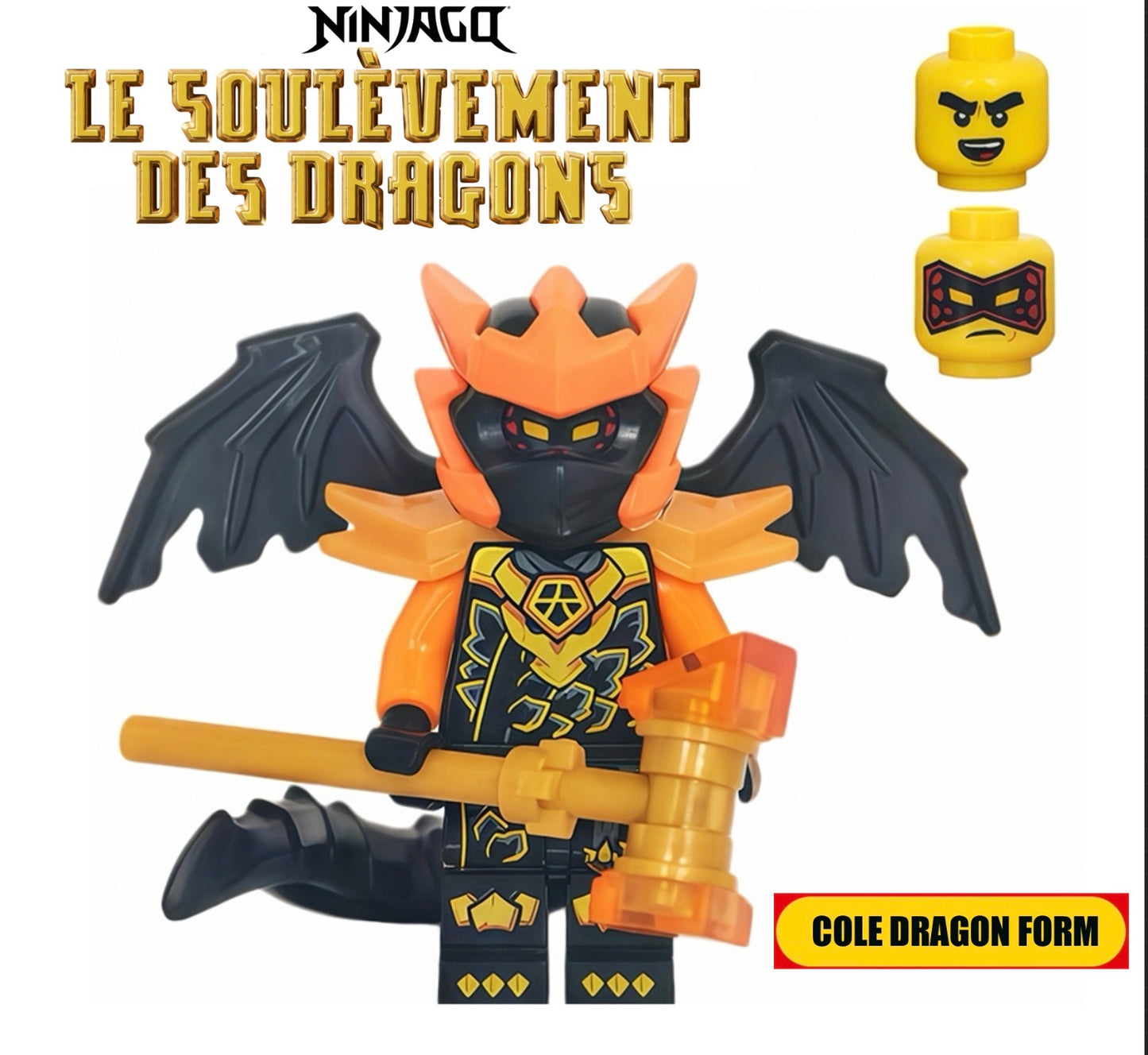 ⭐️ ⭐️MINIFIGURE NINJAGO UNIVERS: COLE DRAGON FORM ⭐️ ⭐️ CUSTOM Disponibilité fin avril 2026