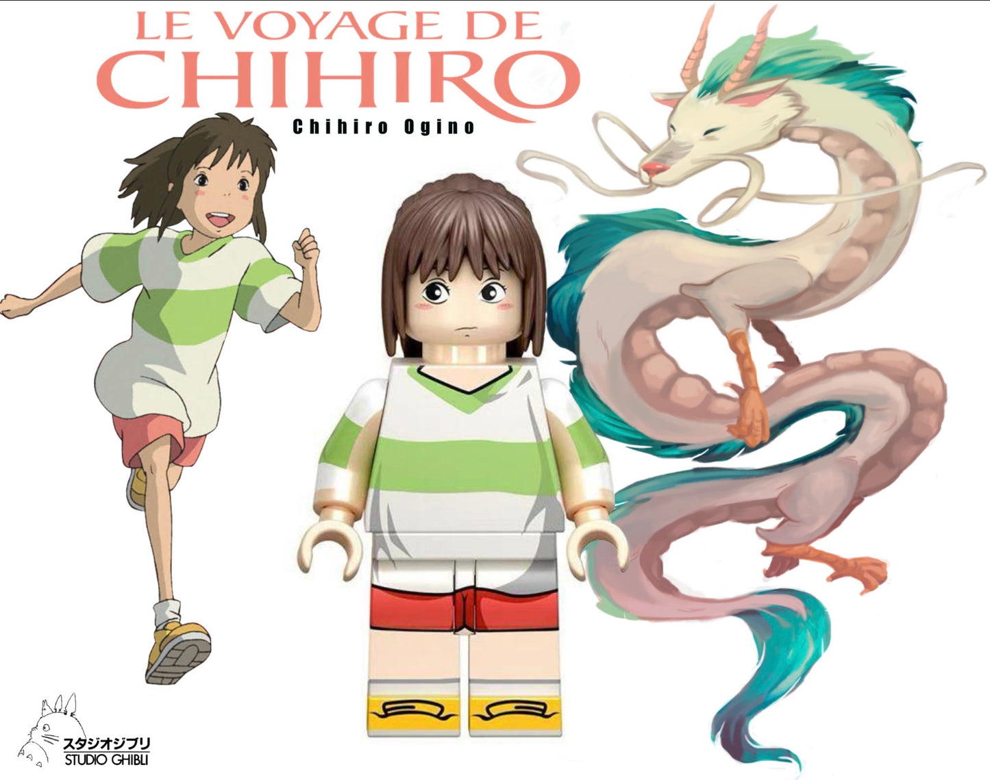 EDITION LIMITÉE ⭐️⭐️⭐️ MINIFIGURE LE VOYAGE DE CHIHIRO UNIVERS: CHIHIRO OGINO ⭐️⭐️⭐️custom