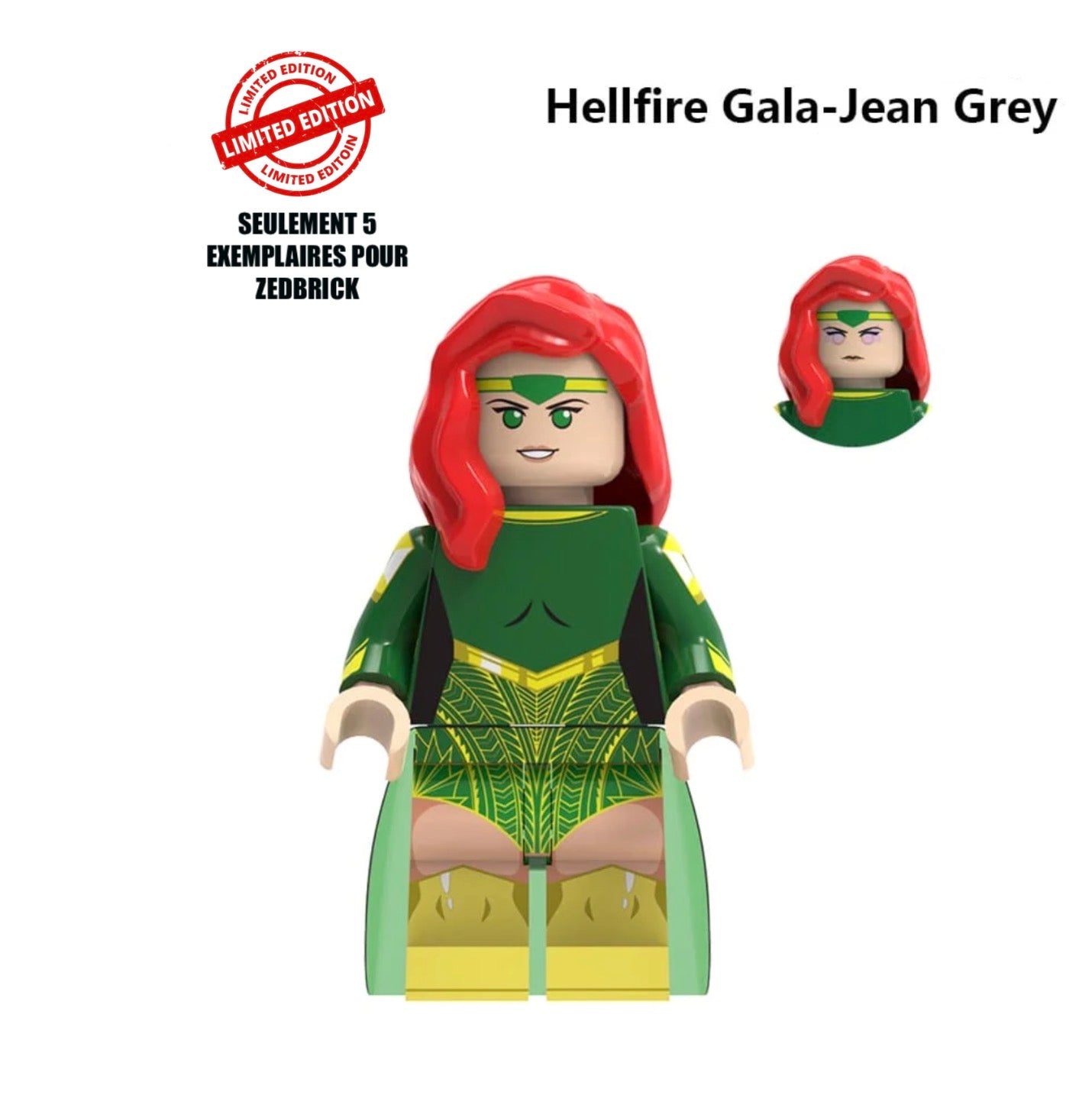 ⭐️⭐️⭐️MINIFIGURE MARVEL UNIVERS EDITION LIMITÉE : HEILFIRE GALA JEAN GREY⭐️⭐️⭐️custom