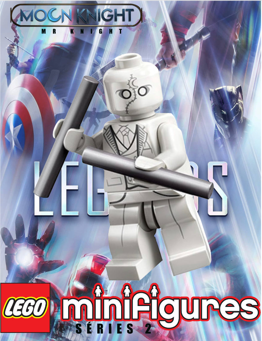 MINIFIGURE MARVEL SÉRIES 2: Mr Knight "Socle+Fascicule inclus "