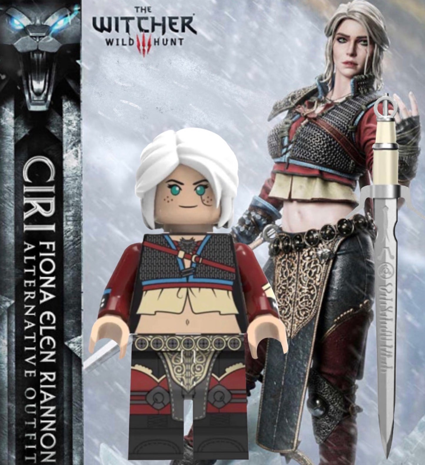 ⭐️⭐️⭐️MINIFIGURE THE WITCHER: CIRI FIONA ELEN RIANNON ⭐️⭐️⭐️custom