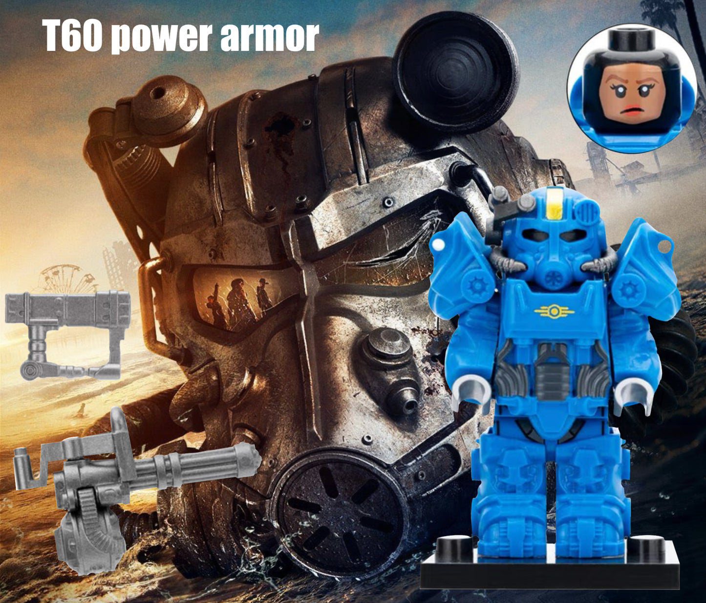 PREVENTE MINIFIGURE FALLOUT UNIVERS: T60 POWER ARMOR CUSTOM Disponibilité fin octobre 2024