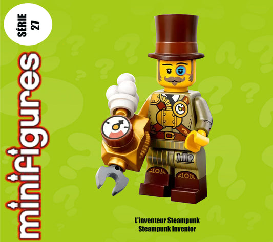 PREVENTE MINIFIGURE SÉRIES 27: L'INVENTEUR STEAMPUNK "socle+fascicule" custom Disponibilité fin janvier 2025