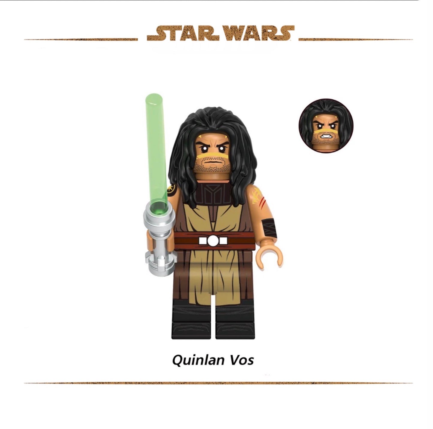PREVENTE MINIFIGURE STAR WARS UNIVERS: MAITRE JEDI QUINLAN VOS Custom Disponibilité fin juillet 2026