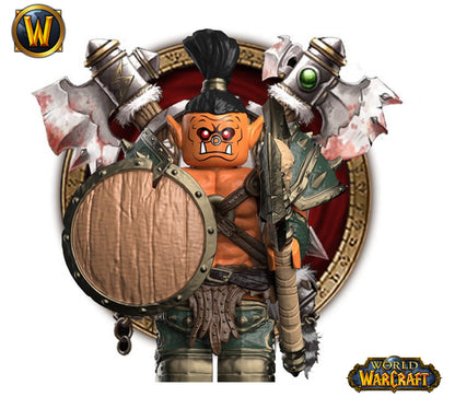 PRÉVENTE♥️♥️♥️MINIFIGURE WORLD OF WARCRAFT UNIVERS: ORC ♥️♥️♥️ custom Disponibilité