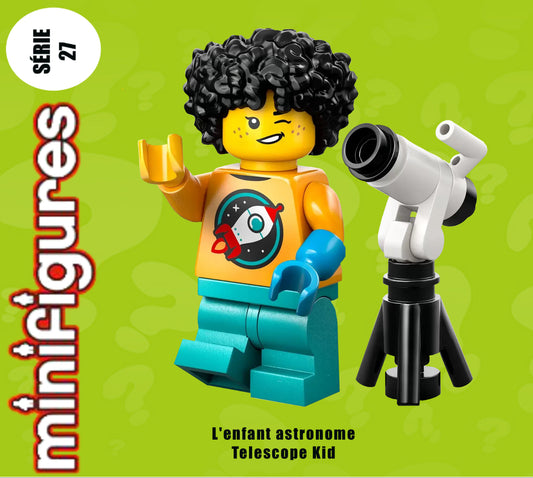 PREVENTE MINIFIGURE SÉRIES 27: L'ENFANT ASTRONOME "socle+fascicule" custom Disponibilité fin janvier 2025