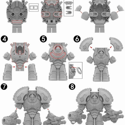 ⭐️⭐️⭐️BIG MINIFIGURE WARHAMMER 40K UNIVERS: SATURNINE PATTERN-BLOOD ANGELS ⭐️⭐️⭐️custom