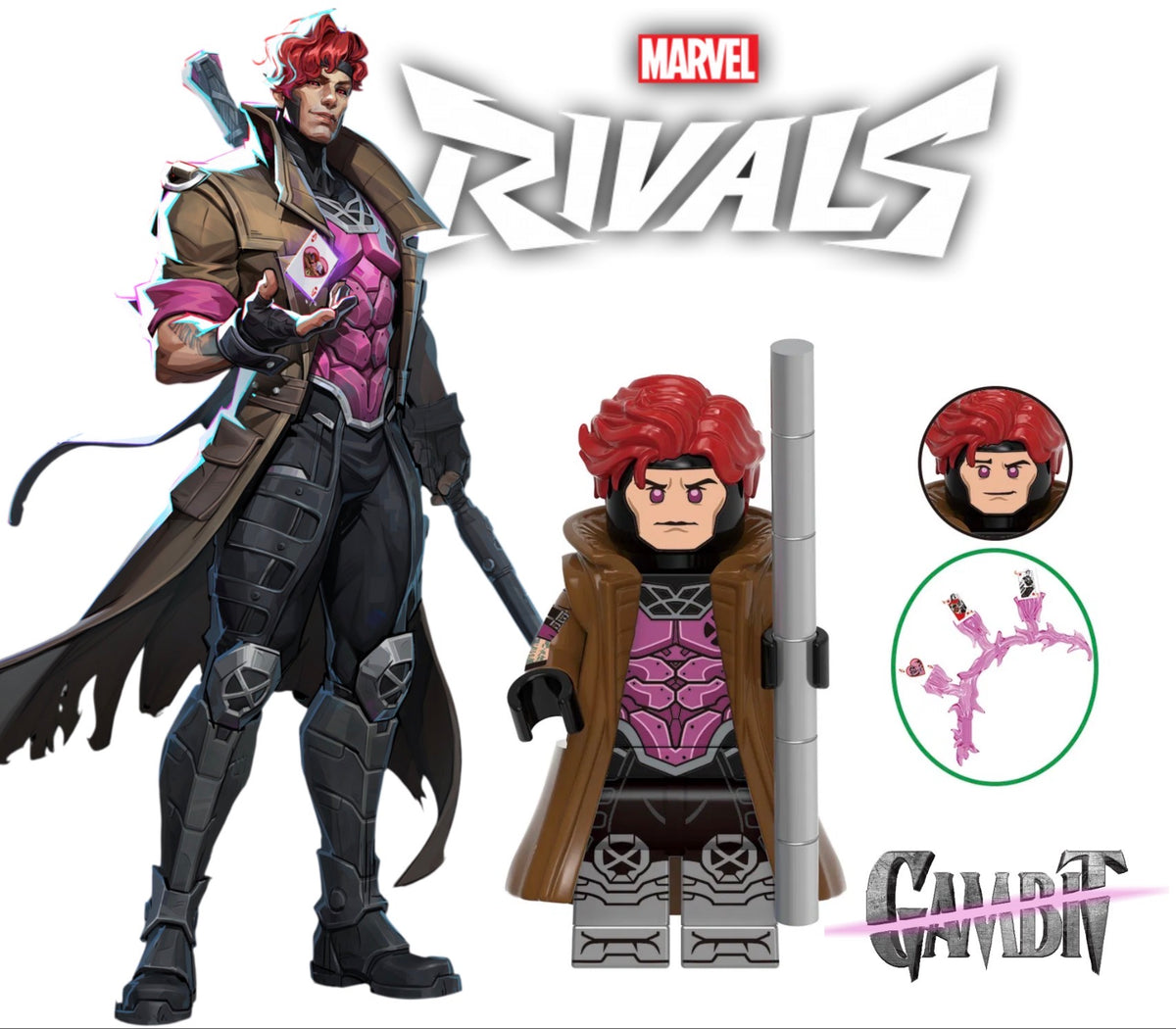PREVENTE MINIFIGURE MARVEL UNIVERS: GAMBIT RIVALS Custom Disponibilité Novembre 2026