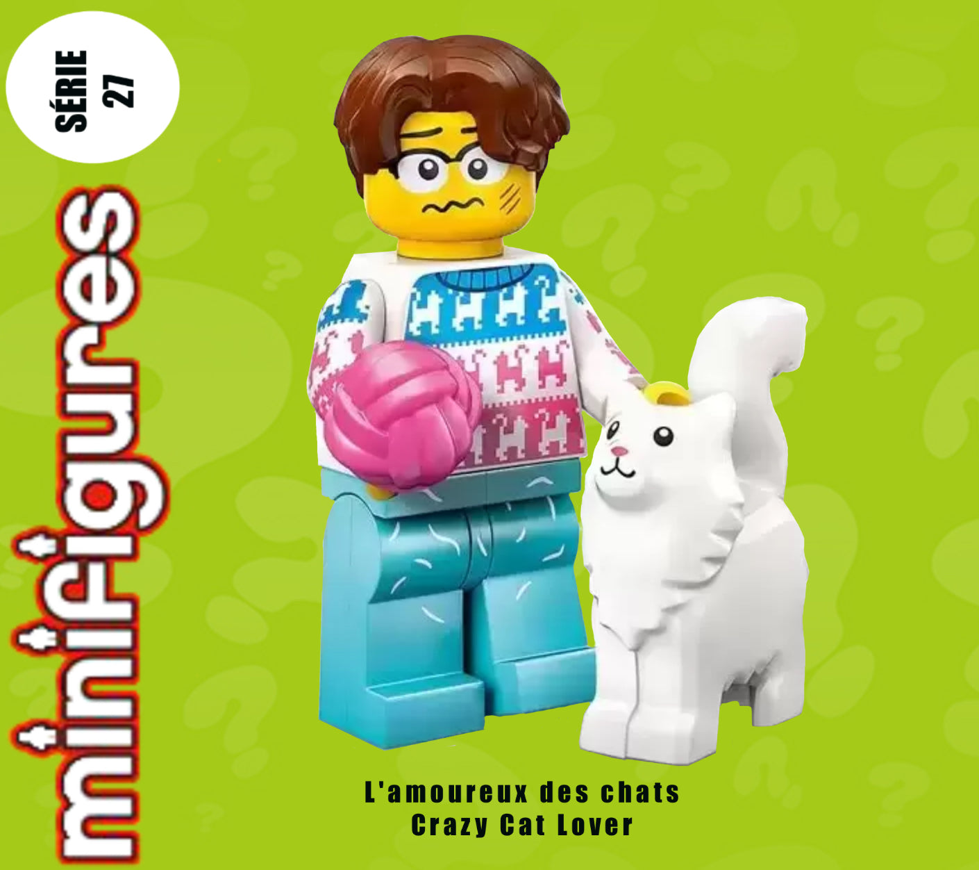 PREVENTE MINIFIGURE SÉRIES 27: L'AMOUREUX DES CHATS "socle+fascicule" custom Disponibilité fin janvier 2025