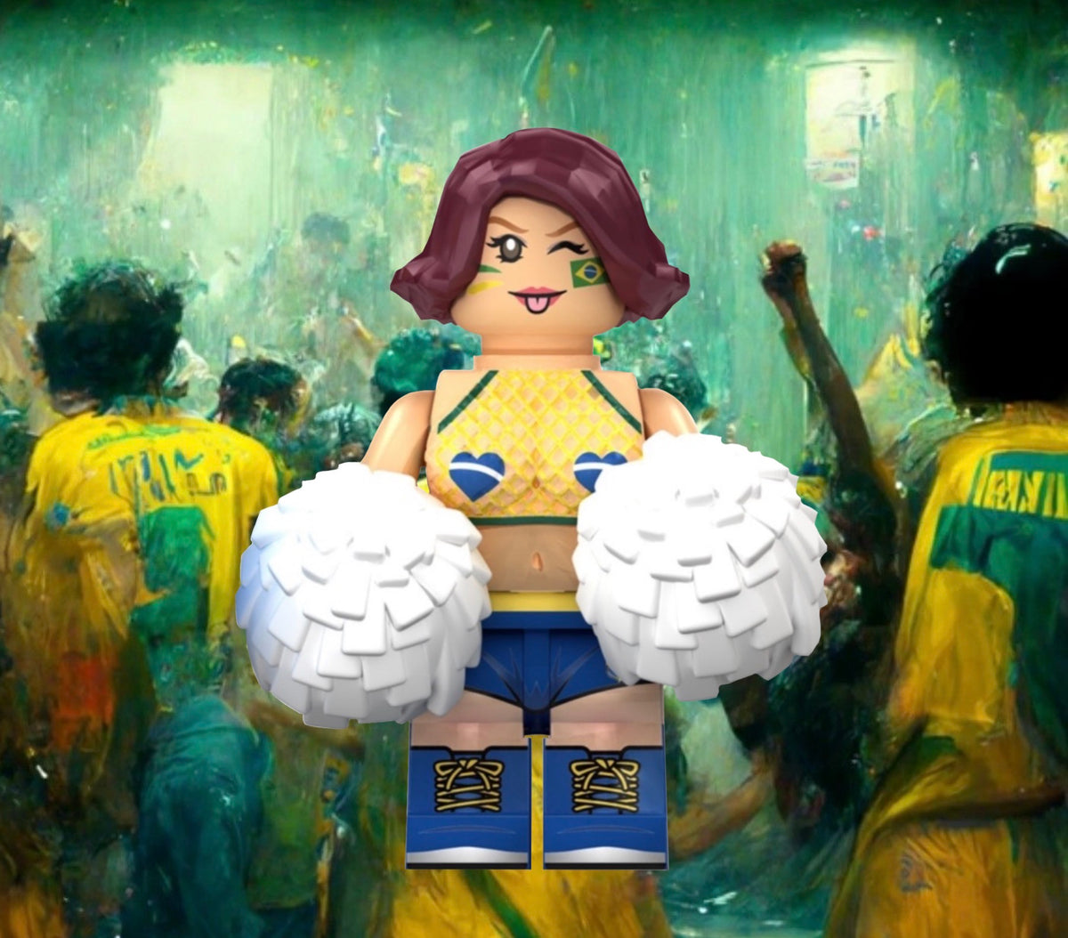 PRÉVENTE MINIFIGURE FOOTBALL UNIVERS: BRAZIL FOOTBALL SUPPORTER custom Disponibilité fin septembre 2026