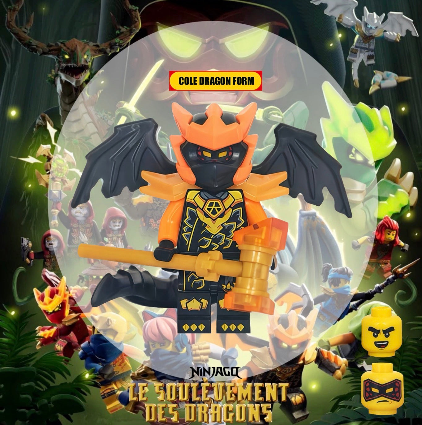 ⭐️ ⭐️MINIFIGURE NINJAGO UNIVERS: COLE DRAGON FORM ⭐️ ⭐️ CUSTOM Disponibilité fin avril 2026