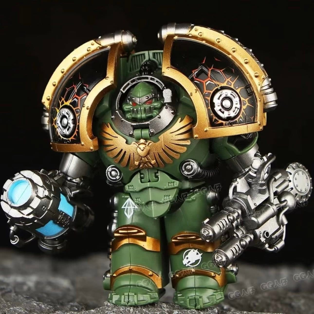 MINIFIGURE WARHAMMER 40K UNIVERS: The Horus Heresy - Legiones Astartes / Saturnine Terminator Squad(8,8cm)custom