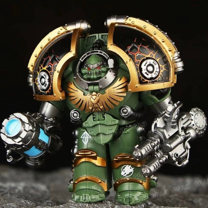 MINIFIGURE WARHAMMER 40K UNIVERS: The Horus Heresy - Legiones Astartes / Saturnine Terminator Squad(8,8cm)custom