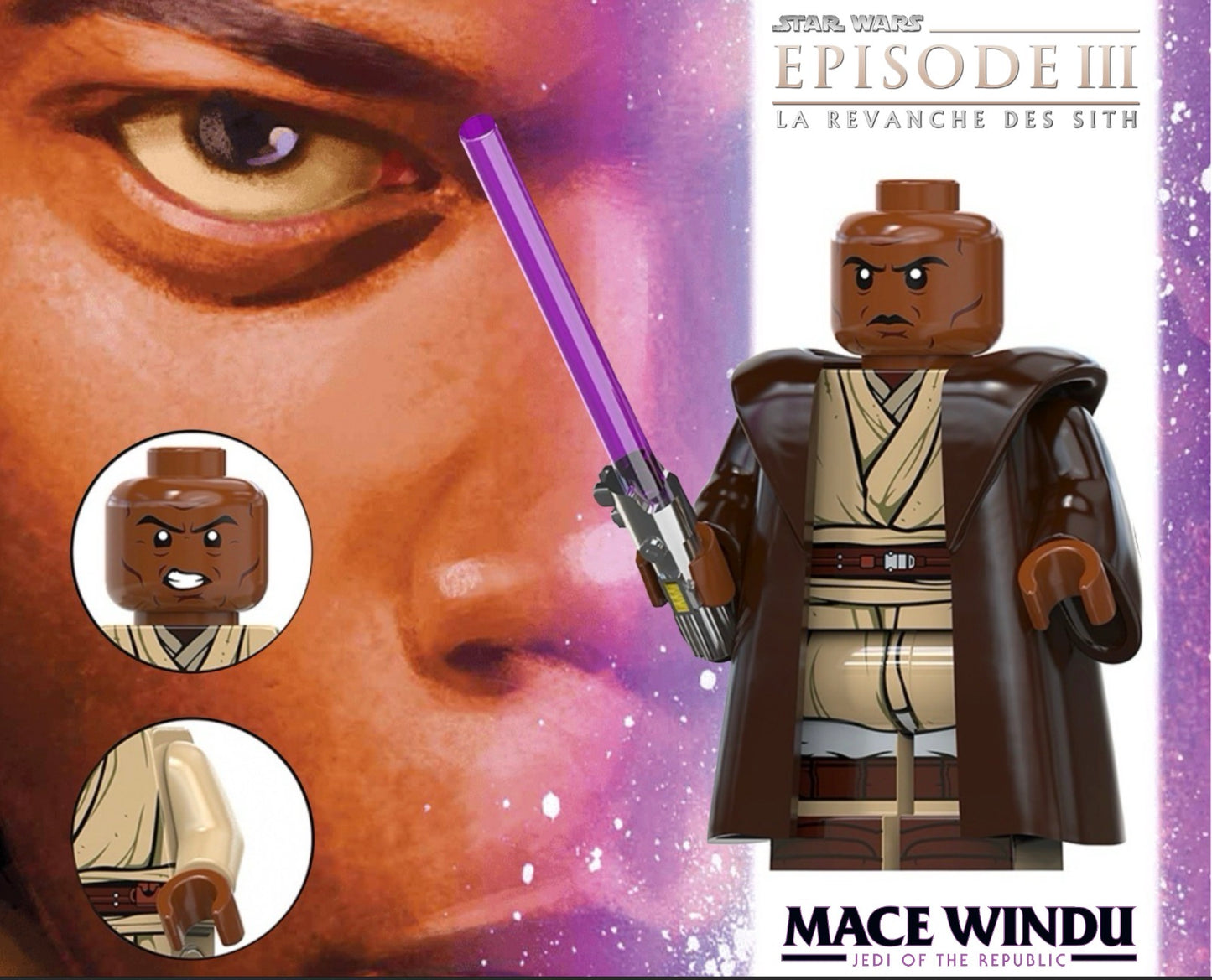 MINIFIGURE STAR WARS UNIVERS: MACE WINDU  Custom