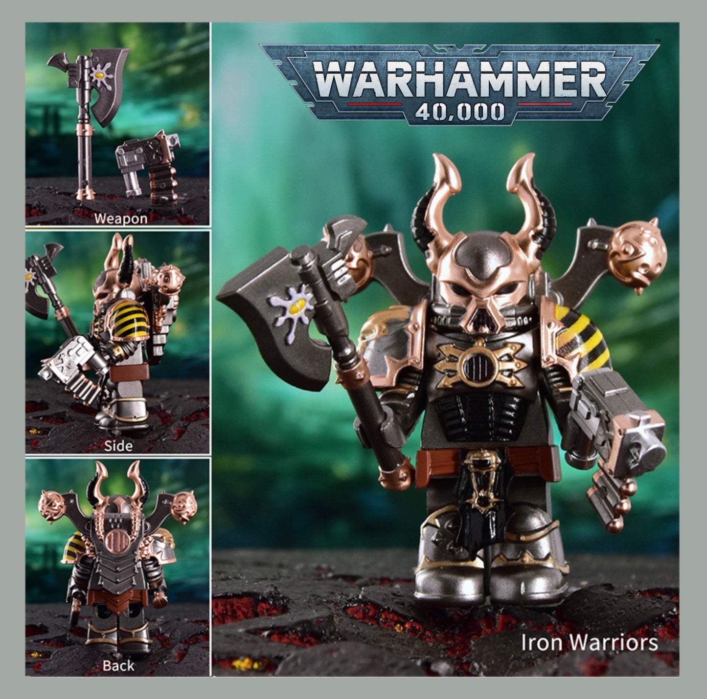 PREVENTE MINIFIGURE WARHAMMER 40K UNIVERS: IRON WARRIORS custom Disponibilité fin juin 2026