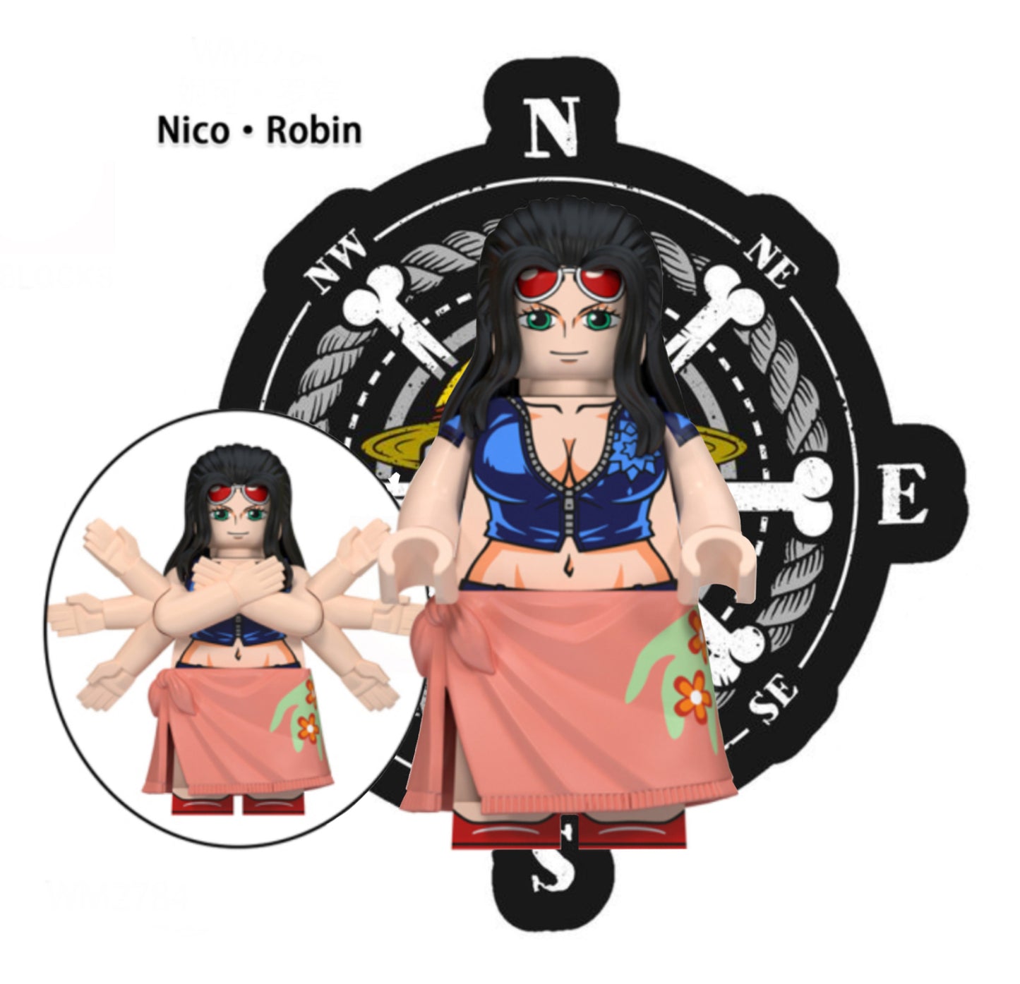 ♥️♥️MINIFIGURE ONE PEACE: NICO-ROBIN ♥️♥️custom