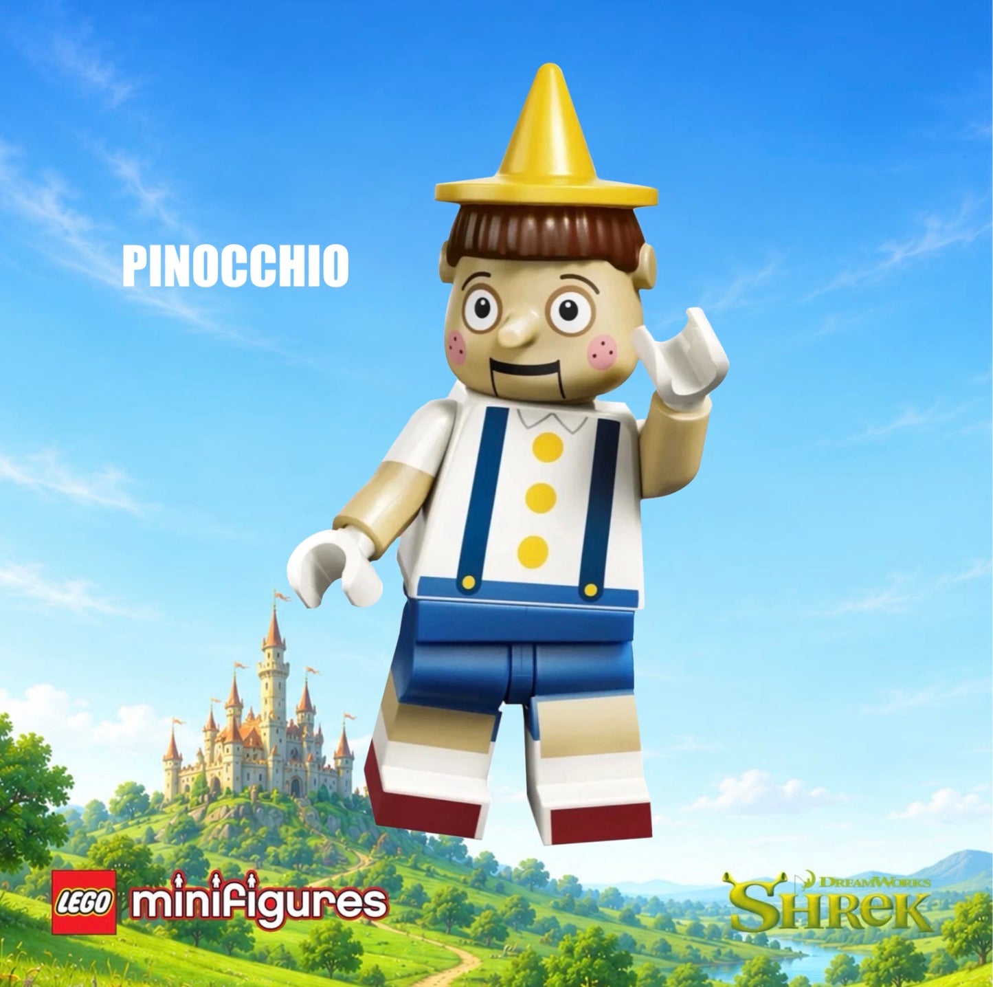 PREVENTE LEGO MINIFIGURE SÉRIES SHREK : PINOCCHIO "Socle+Fascicule inclus " Disponibilité fin septembre 2026