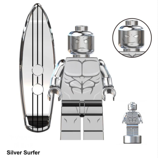 ♥️♥️MINIFIGURE FANTASTIC FOUR: SILVER D’ARGENT ♥️♥️custom