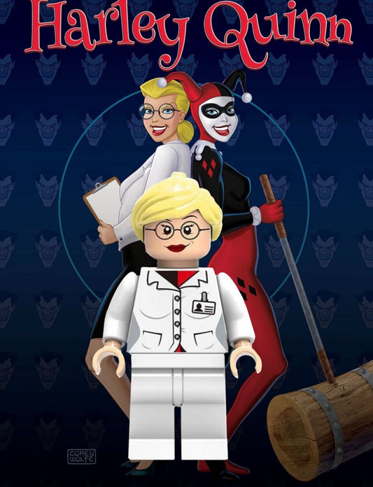 MINIFIGURE DC UNIVERS : HARLEY QUINN custom (Rare 2018 DERNIÈRE PIÈCE)