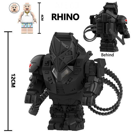 PREVENTE ♥️♥️♥️TOP ZEDBRICK 2025 ♥️♥️♥️BIG MINIFIGURE MARVEL UNIVERS: RHINO ♥️♥️♥️custom Disponibilité fin mai 2025
