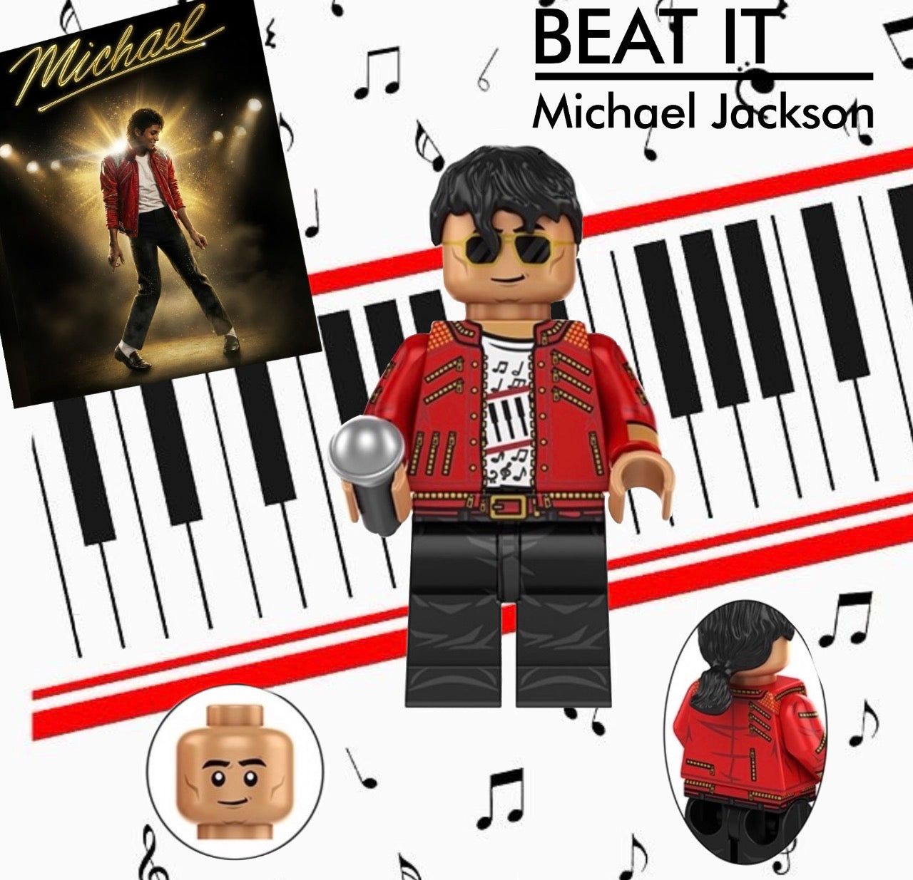 PREVENTE MINIFIGURE MUSIQUE UNIVERS : MICKAEL JACKSON BEAT IT custom Disponibilité juin 2026
