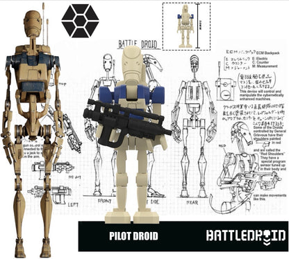 ⭐️ TOP ZEDBRICK 2026 ⭐️MINIFIGURE STAR WARS UNIVERS: BATTLE DROID PILOT DROID (new model) ⭐️⭐️Custom
