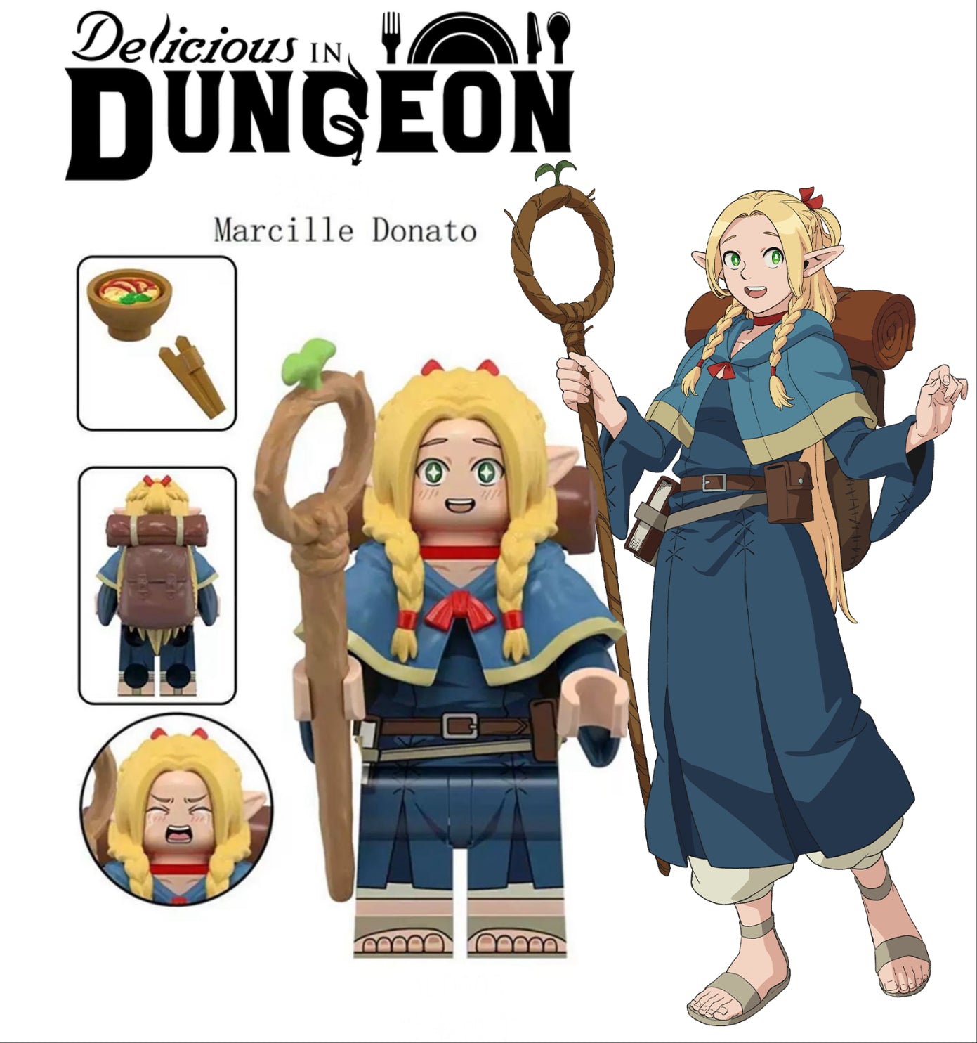 PREVENTE ♥️♥️♥️MINIFIGURE DELICIOUS IN DUNGEON UNIVERS: LAIOS THORDEN ♥️♥️♥️TOP ZEDBRICK 2025♥️♥️♥️custom Disponibilité fin  Novembre 2025