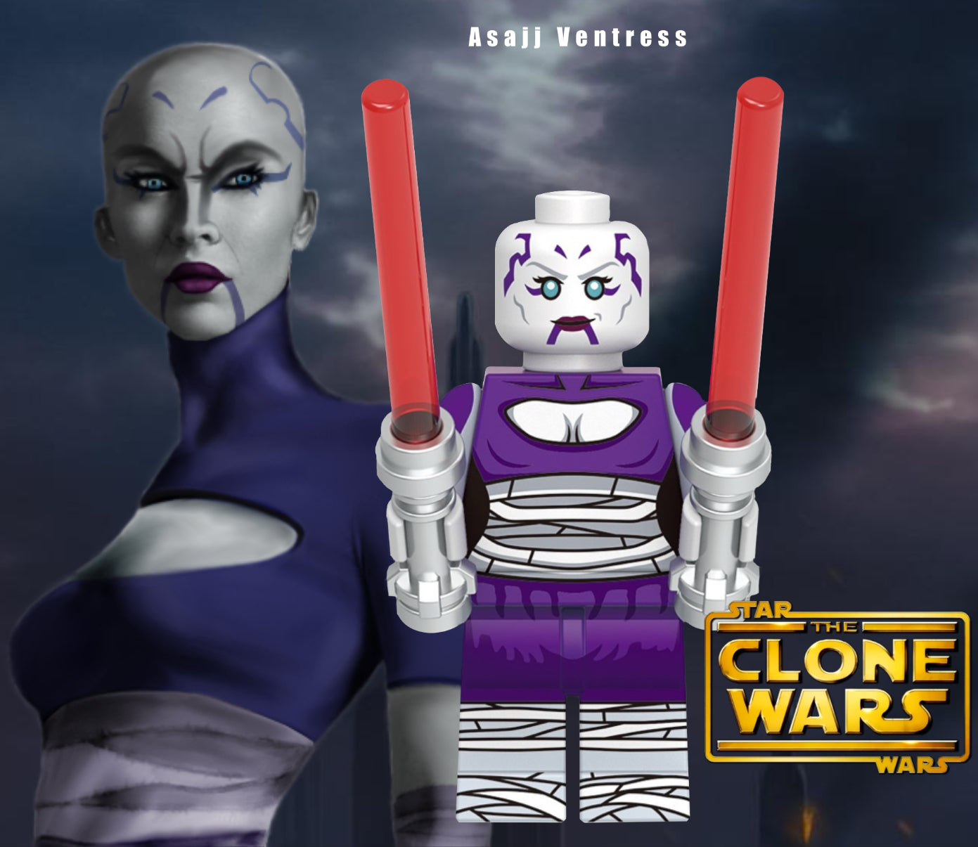 PREVENTE MINIFIGURE STAR WARS UNIVERS: ASSAJJ VENTRESS CUSTOM Disponibilité fin septembre 2025