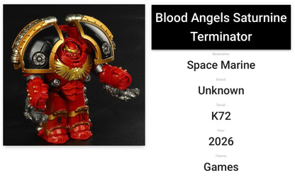 MINIFIGURE WARHAMMER 40K UNIVERS: Imperial Fist Saturnine Terminator(8,8cm)custom