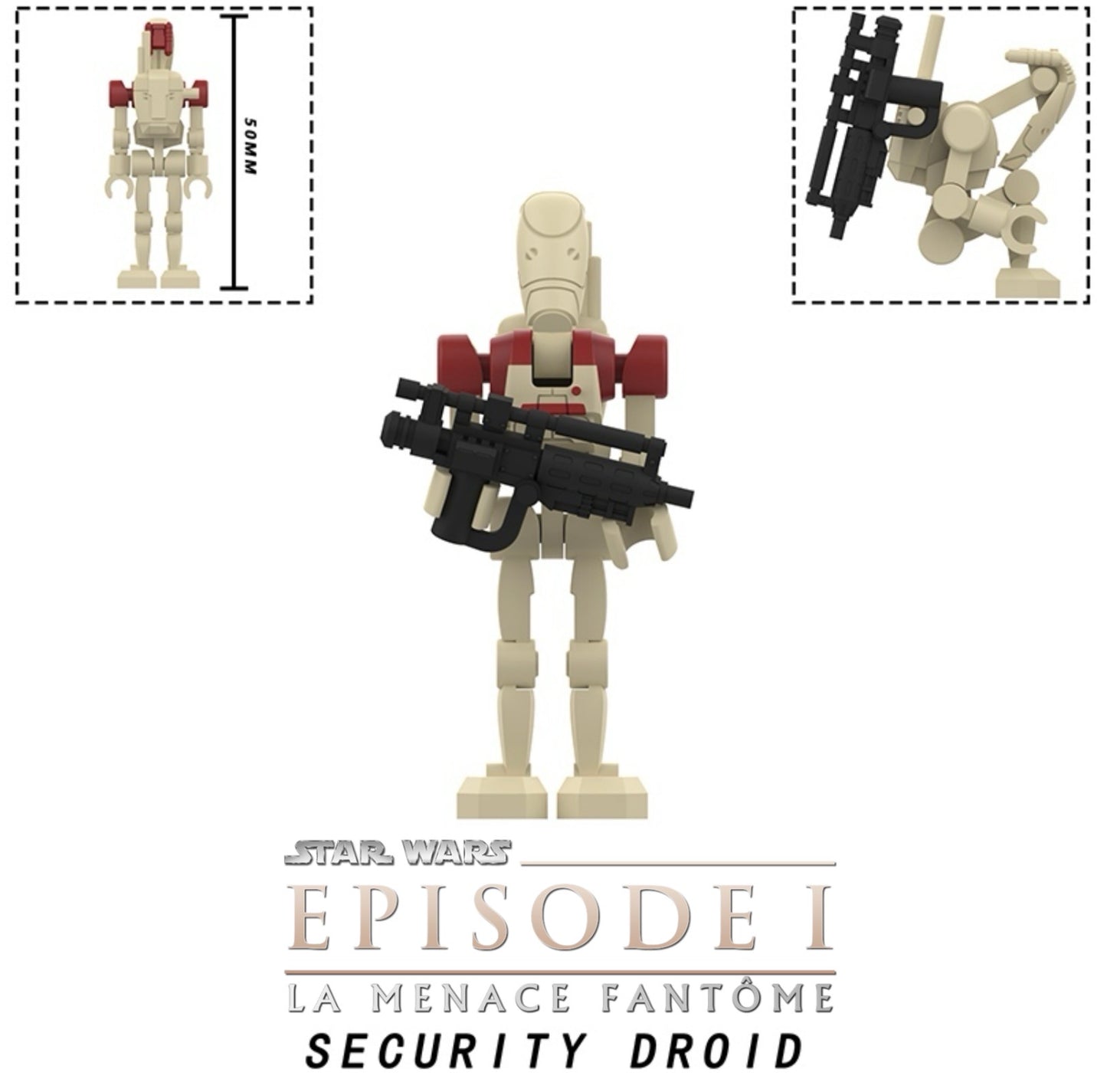 ⭐️ TOP ZEDBRICK 2026 ⭐️MINIFIGURE STAR WARS UNIVERS: BATTLE DROID SECURITY DROID (new model) ⭐️⭐️Custom