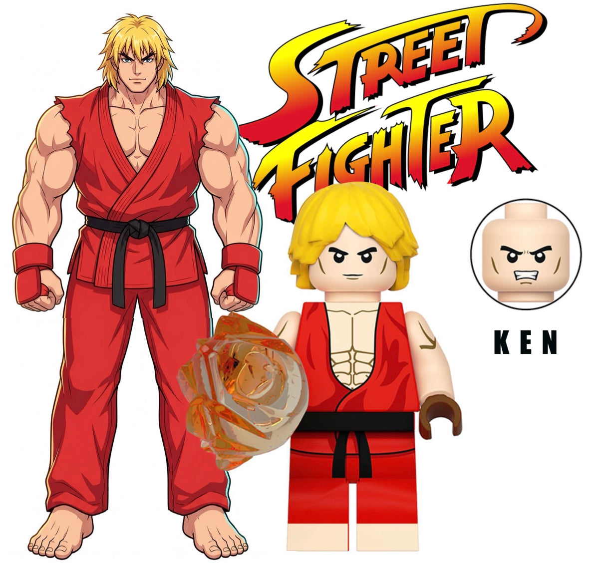 PREVENTE MINIFIGURE STREET FIGHTER: KEN Custom Disponibilité Octobre 2026