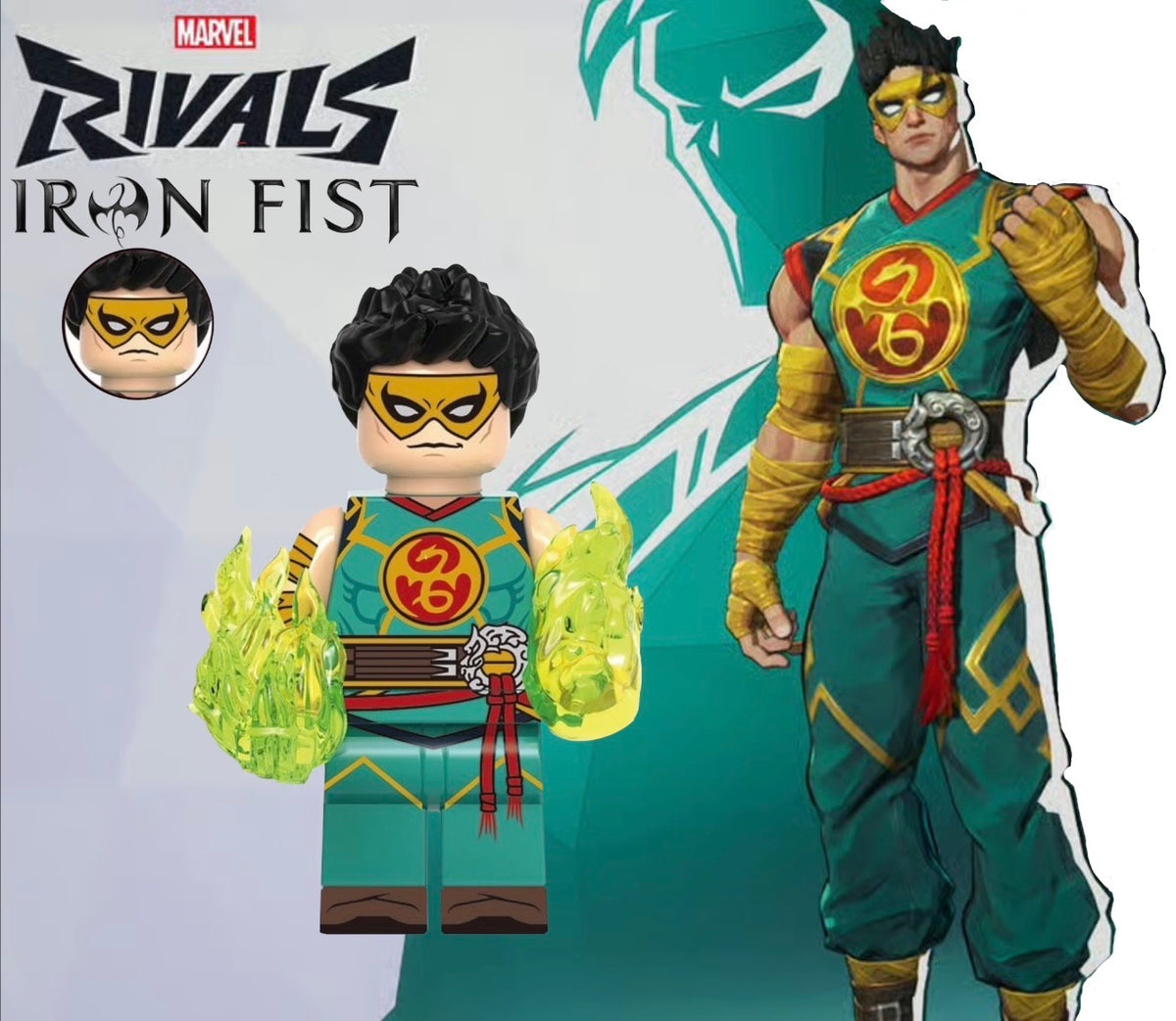 Key Fist Rivals MINIFIGURE MARVEL UNIVERS: IRON FIST RIVALS custom – ZedBrick
