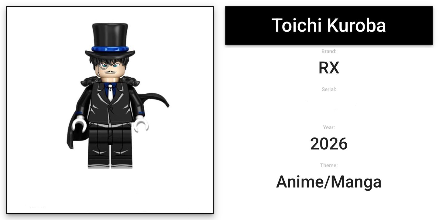 ⭐️⭐️⭐️SUPERBE MINIFIGURE DÉTECTIVE CONAN UNIVERS: TOICHI KUROBA ⭐️⭐️⭐️custom