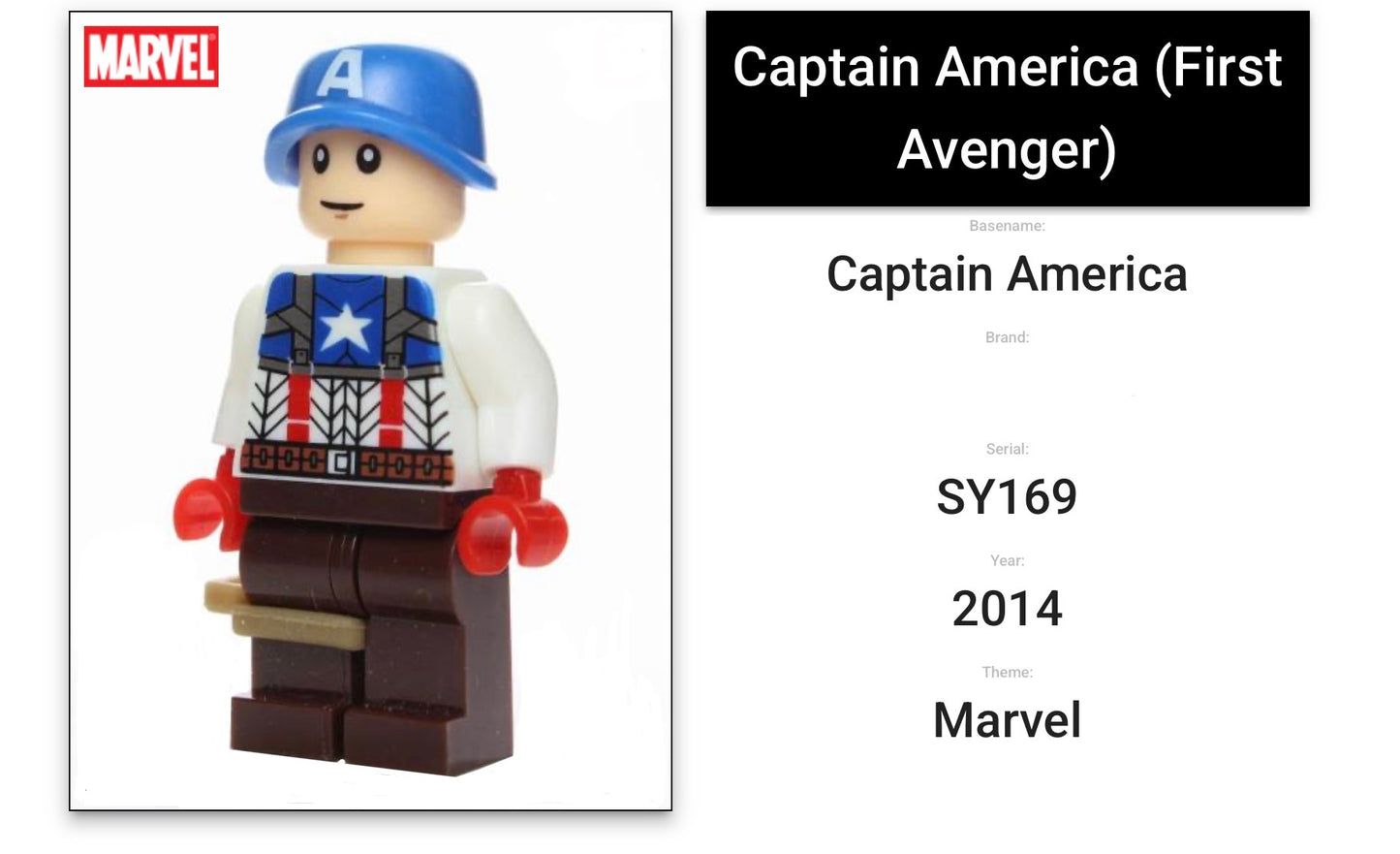😍😍INTROUVABLE😍😍 MINIFIGURE MARVEL UNIVERS: CAPTAIN AMERICA THE FIRST AVENGERS (Edition 2014) custom ⚠️⚠️une seule pièce en stock