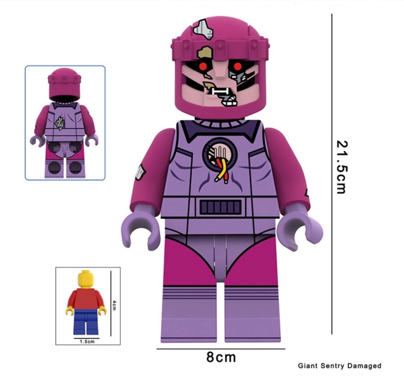 PRÉVENTE GIANT MINIFIGURE MARVEL UNIVERS: SENTINEL DAMAGED 21,5cm  custom Disponibilité mi-septembre 2026