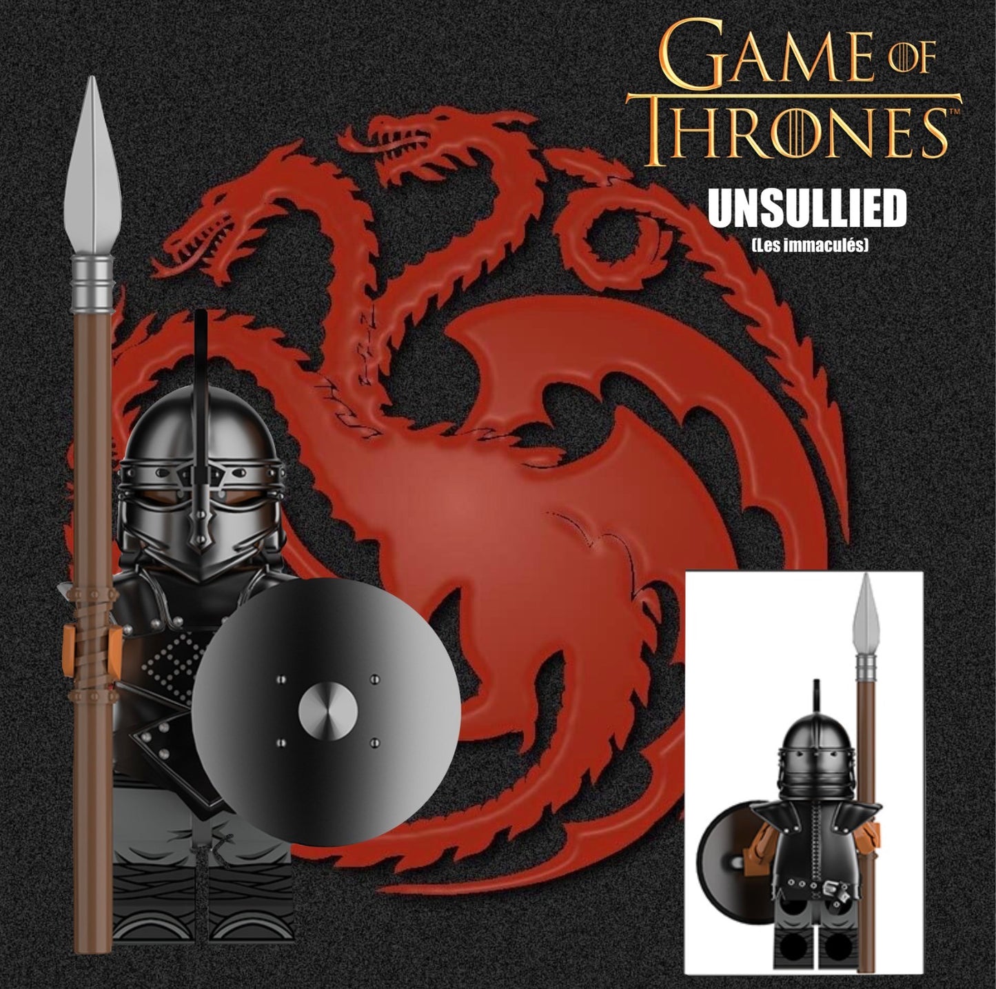 PREVENTE MINIFIGURE GAME OF THRONES UNIVERS: UNSULLIED (version C) Custom Disponibilité fin septembre 2026