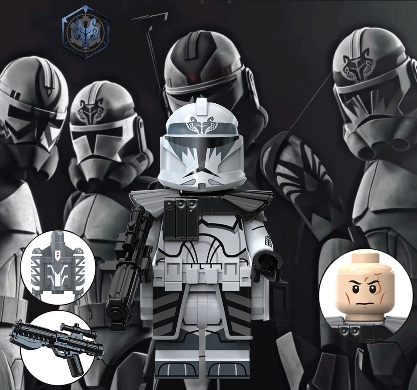 PREVENTE MINIFIGURE STAR WARS UNIVERS: 104th WOLFPACK CLONE TROOPER Custom Disponibilité mi-juin 2026