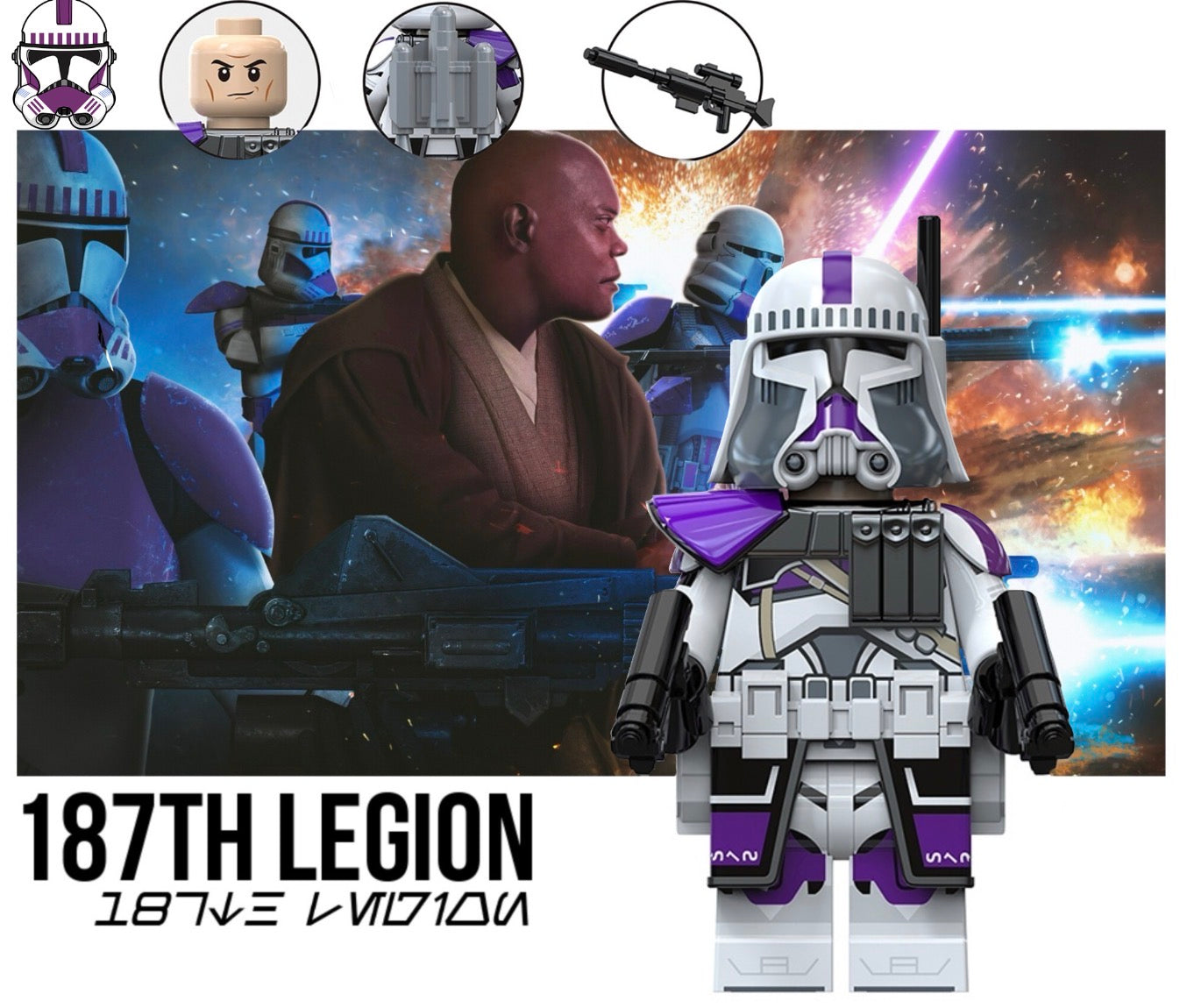 MINIFIGURE STAR WARS UNIVERS: 187th CLONE TROOPER  Custom