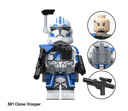 MINIFIGURE STAR WARS UNIVERS: 501ème CLONE TROOPER FIVES custom