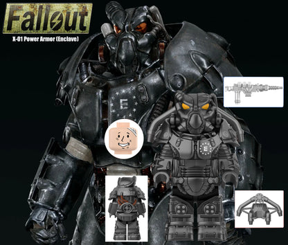 MINIFIGURE FALLOUT UNIVERS: X-01 Power Armor (Enclave) CUSTOM
