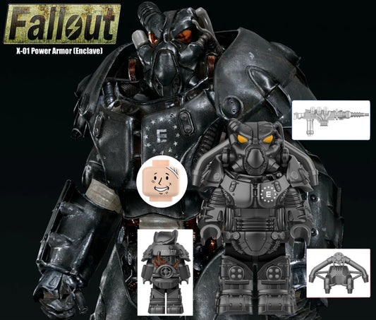 MINIFIGURE FALLOUT UNIVERS: X-01 Power Armor (Enclave) CUSTOM