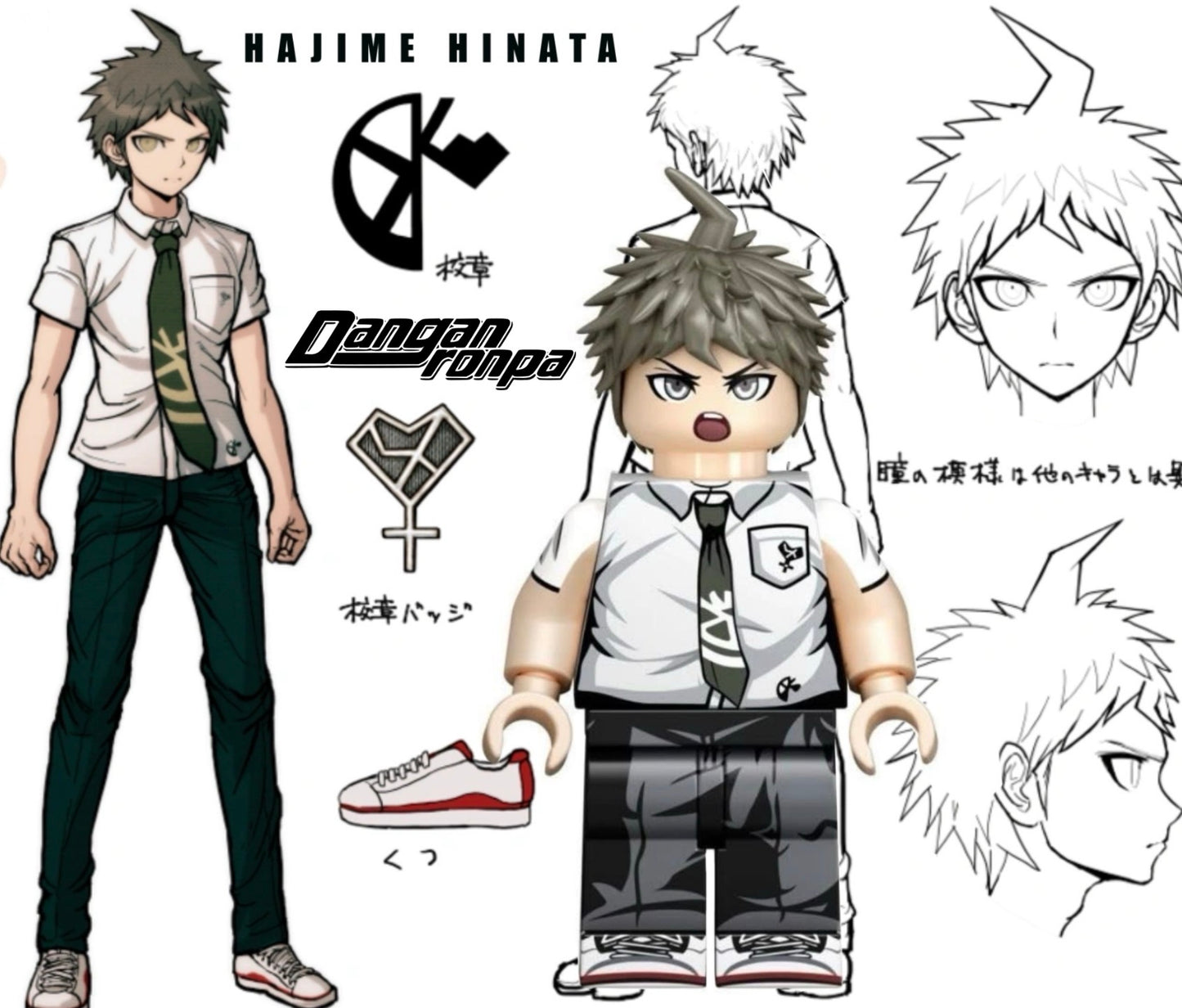 PREVENTE MINIFIGURE SUPER DANGAN RONPA UNIVERS: HAJIME HINATA custom Disponibilité fin Mai 2026