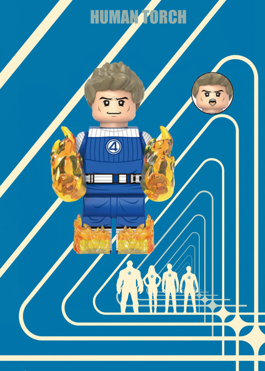 MINIFIGURE FANTASTIC FOUR: HUMAN TORCH custom
