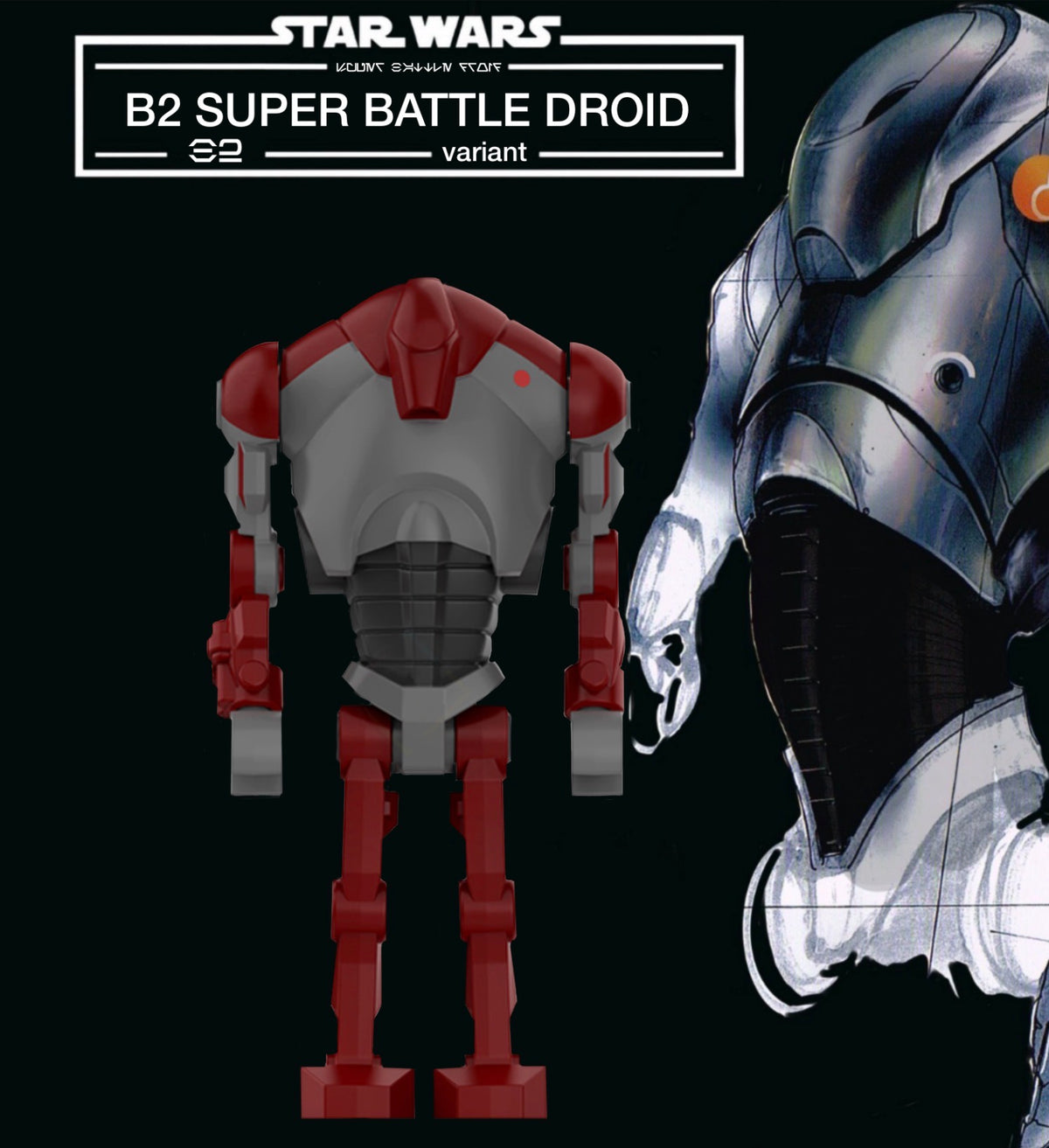 PREVENTE MINIFIGURE STAR WARS UNIVERS: B2 SUPER BATTLE DROID (NEW SCULT 2026) Custom Disponibilité Novembre 2026