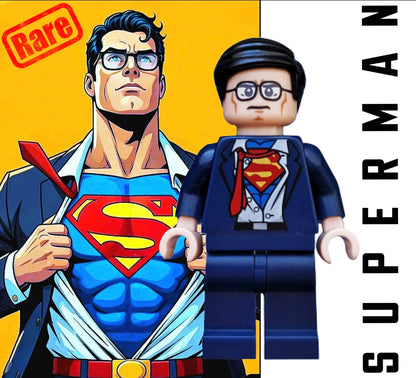 INTROUVABLE MINIFIGURE DC UNIVERS DE 2013: Clark Kent/Superman  Custom ⚠️Derniers articles en stock⚠️
