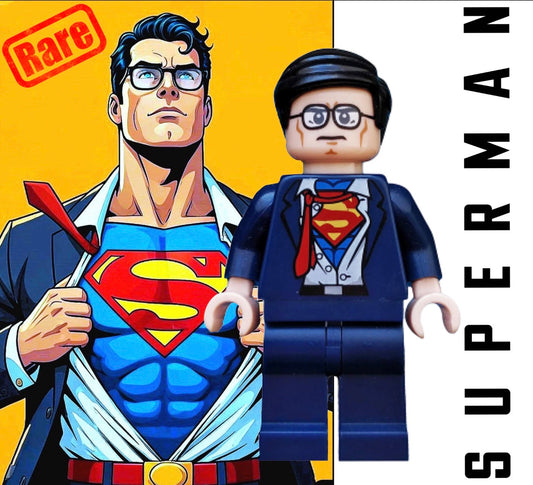 INTROUVABLE MINIFIGURE DC UNIVERS DE 2013: Clark Kent/Superman  Custom ⚠️Derniers articles en stock⚠️